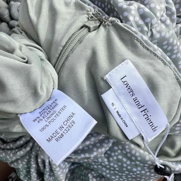 Lovers And Friends Maysen Dress Sage One Shoulder Cutout Mini Size XS fits S NWT - Picture 4 of 7